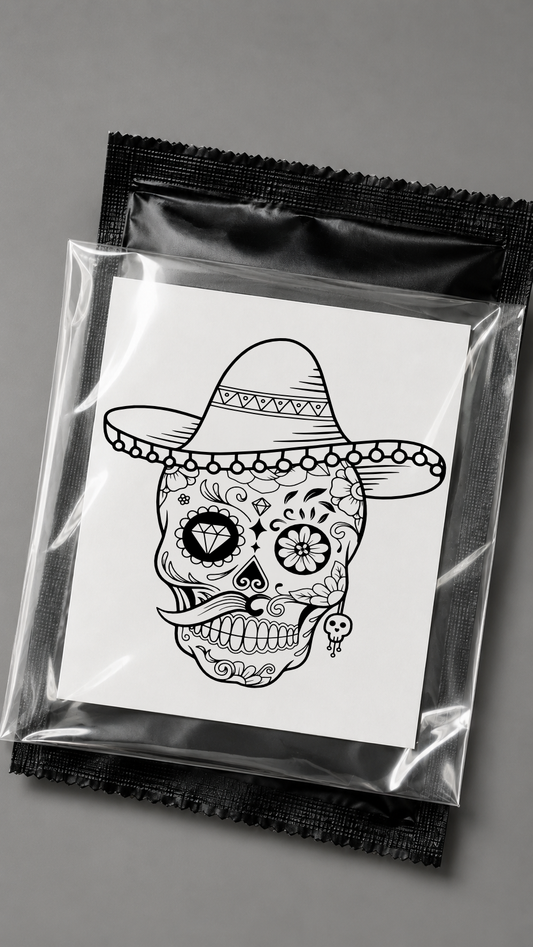 Skull temporary tattoo skull - UNKOMUN