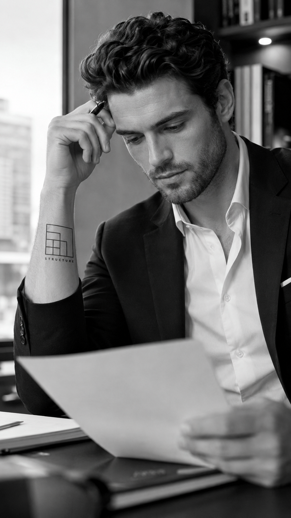 Structure temporary tattoo homem - UNKOMUN