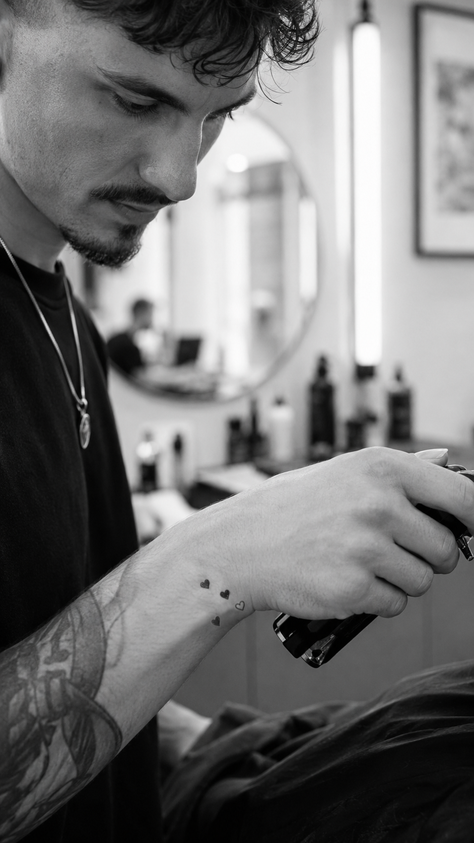 Hearts temporary tattoo homem pulso - UNKOMUN