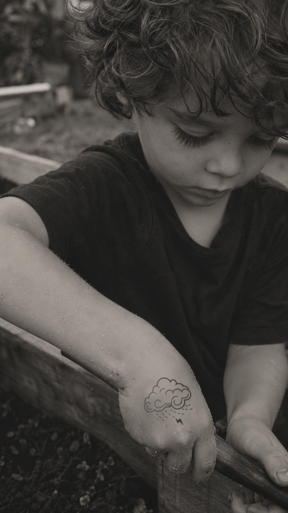Rainy temporary tattoo menino - UNKOMUN
