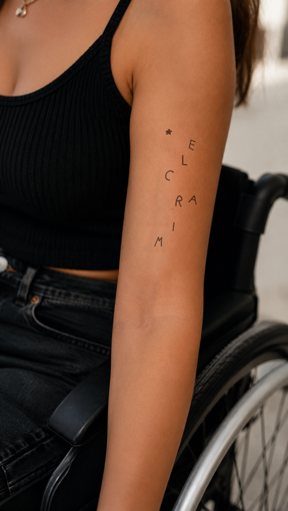 Miracle temporary tattoo mulher cadeirarodas - UNKOMUN