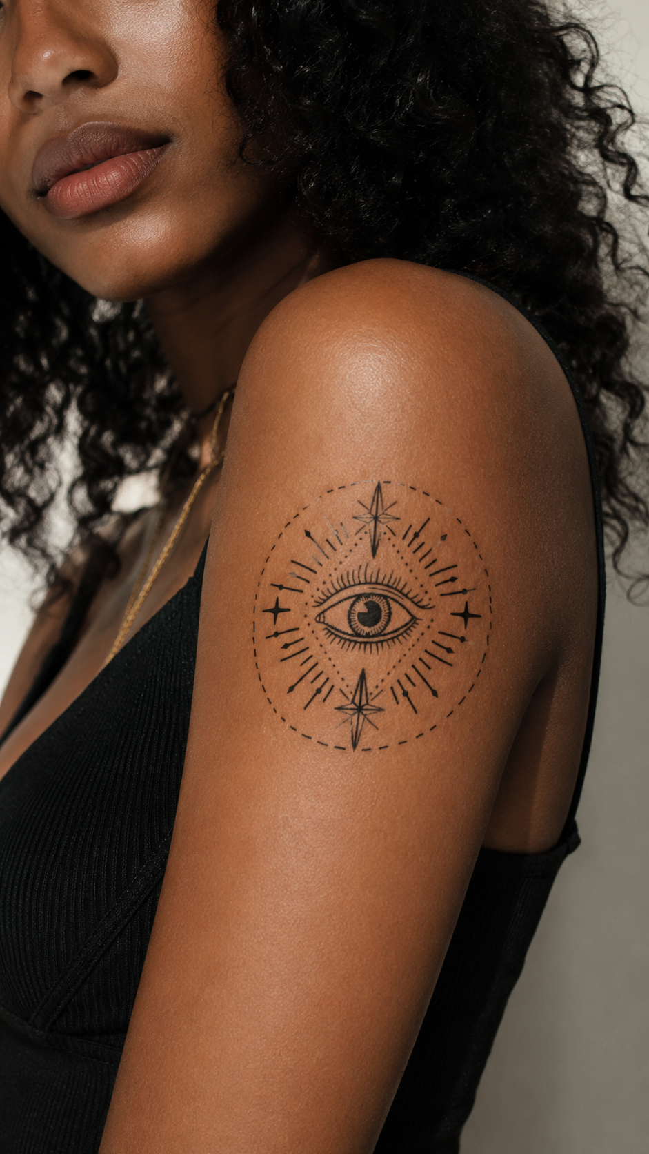 Mystic Eye temporary tattoo mulher negra - UNKOMUN