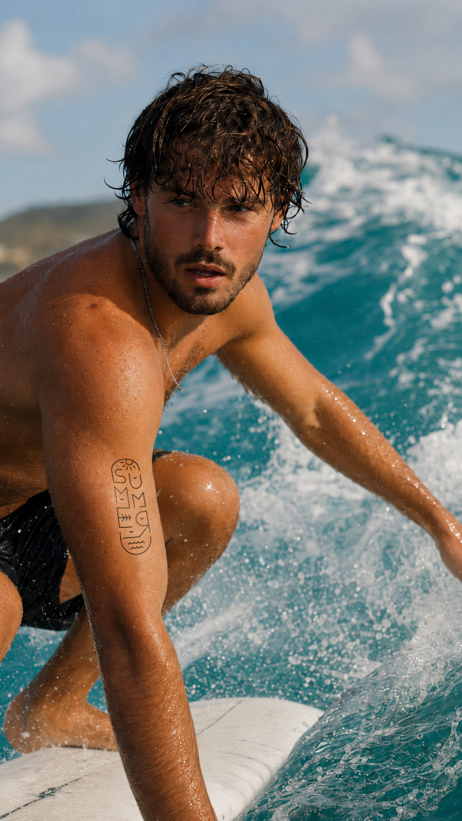 Summer temporary tattoo rapaz surf - UNKOMUN