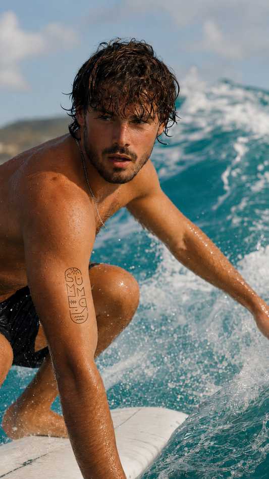 Summer temporary tattoo rapaz surf - UNKOMUN