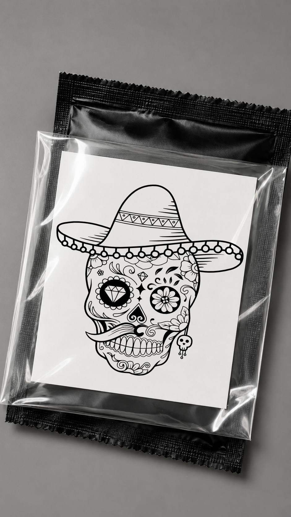 Skull temporary tattoo skull - UNKOMUN