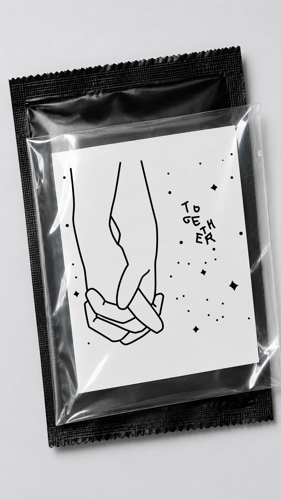 Together 6Cm temporary tattoo together 6cm - UNKOMUN